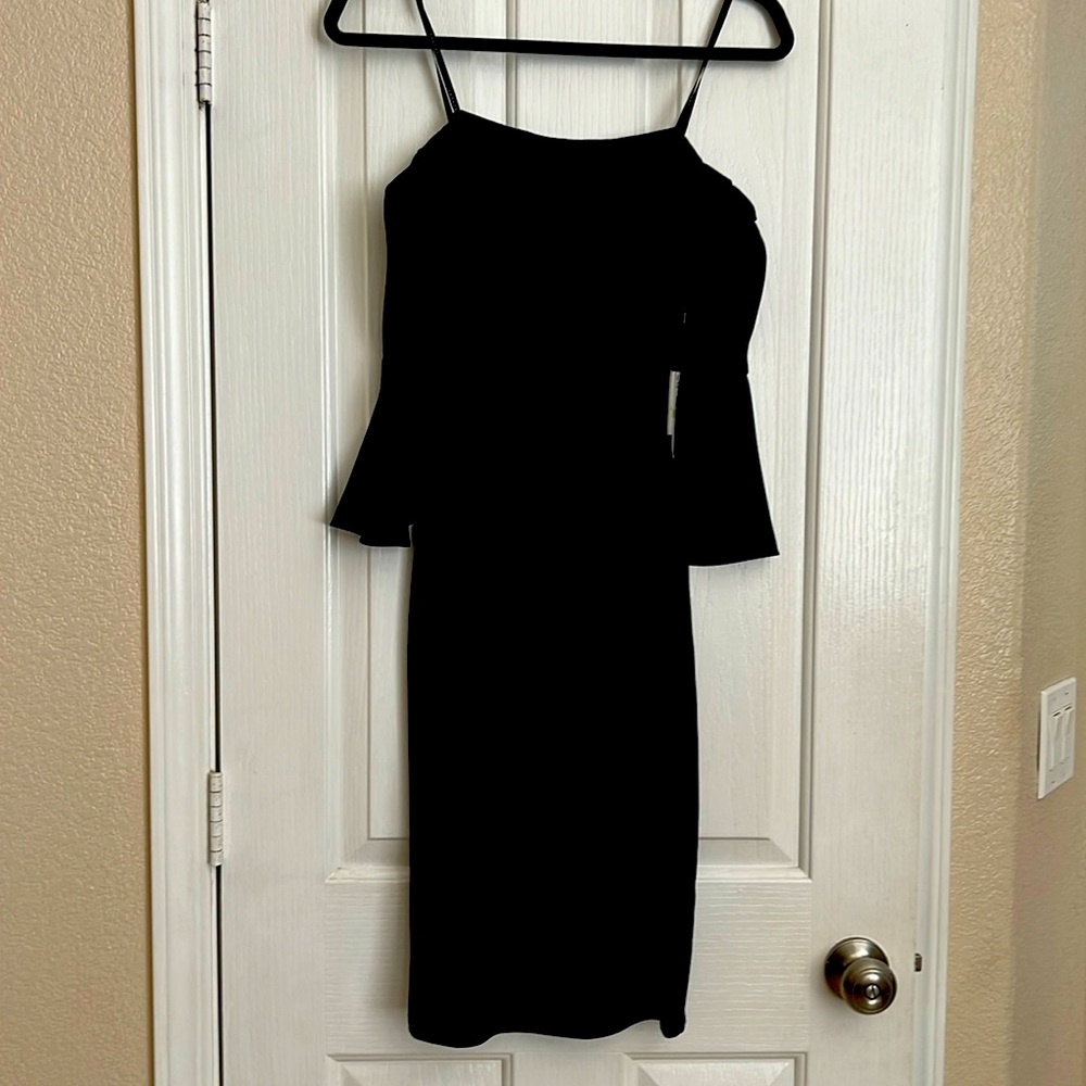 Off the shoulder black dress- brand new- never worn